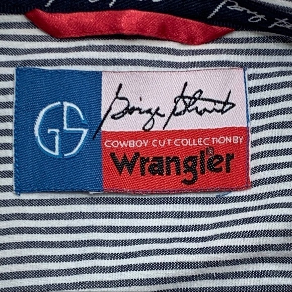 Wrangler George Strait Button Down Shirt Size Large Tan Plaid Men - Picture 5 of 8
